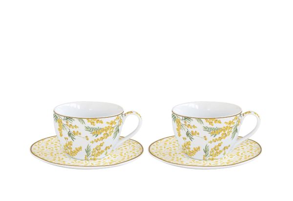 Easy Life Mimosa 4-Piece 110ml Coffee Cup Set – Elegant
