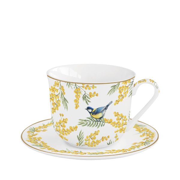 Easy Life Mimosa 370ml Tea Cup & Saucer Set - Multi Colors