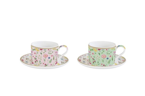 Easy Life Meadow Flowers 4pcs Tea Cups Set 240ml