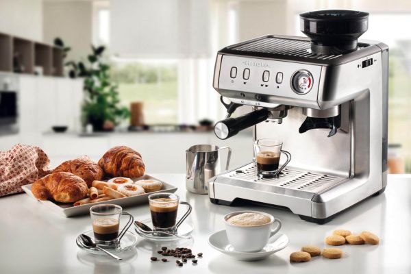 Ariete Espresso Machine with Coffee Grinder – Silver