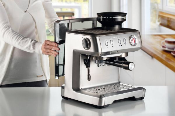 Ariete Espresso Machine with Coffee Grinder – Silver