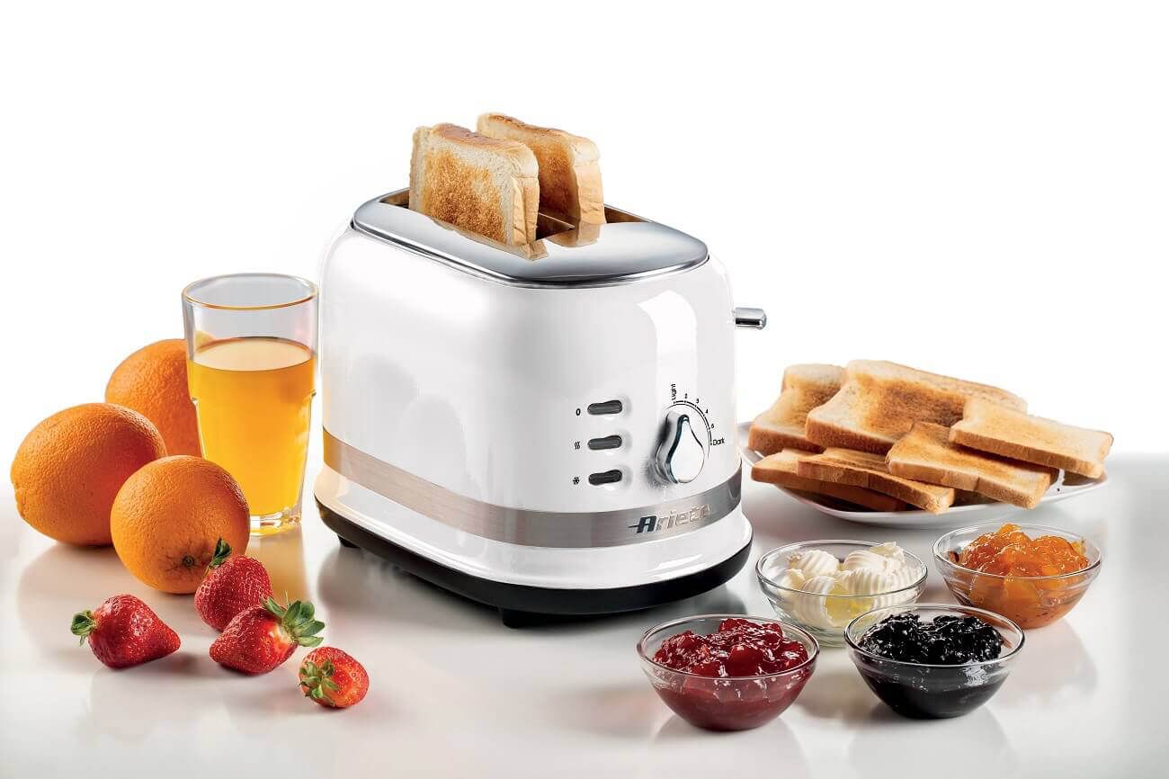 Ariete Moderna 2-Slice Toaster – White, Stylish & Easy Use