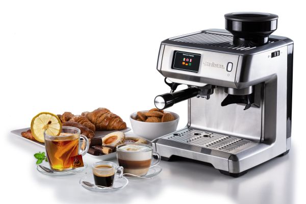 Ariete Espresso Machine with Digital Grinder – Silver