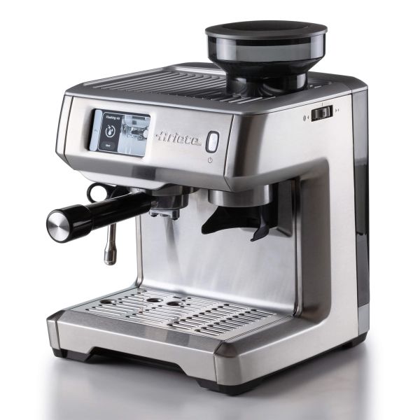Ariete Espresso Machine with Digital Grinder – Silver