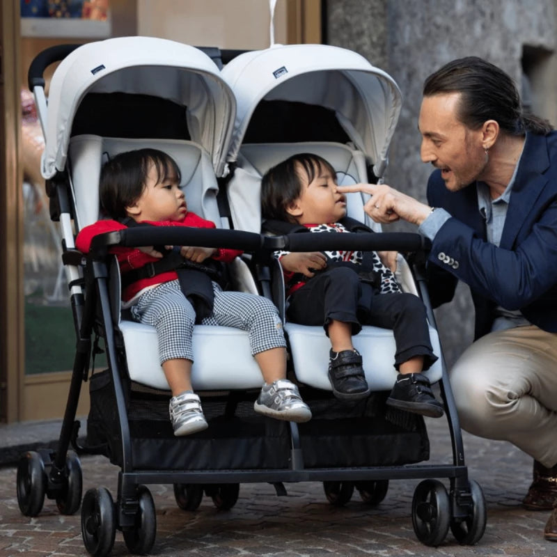 Chicco Ohlala Twin Double Stroller – Silver