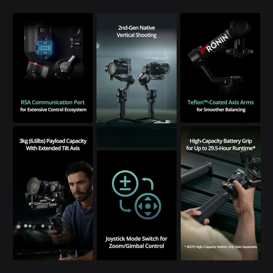 DJI RS 4 Combo 3-Axis Gimbal Stabilizer for DSLR and Mirrorless Cameras