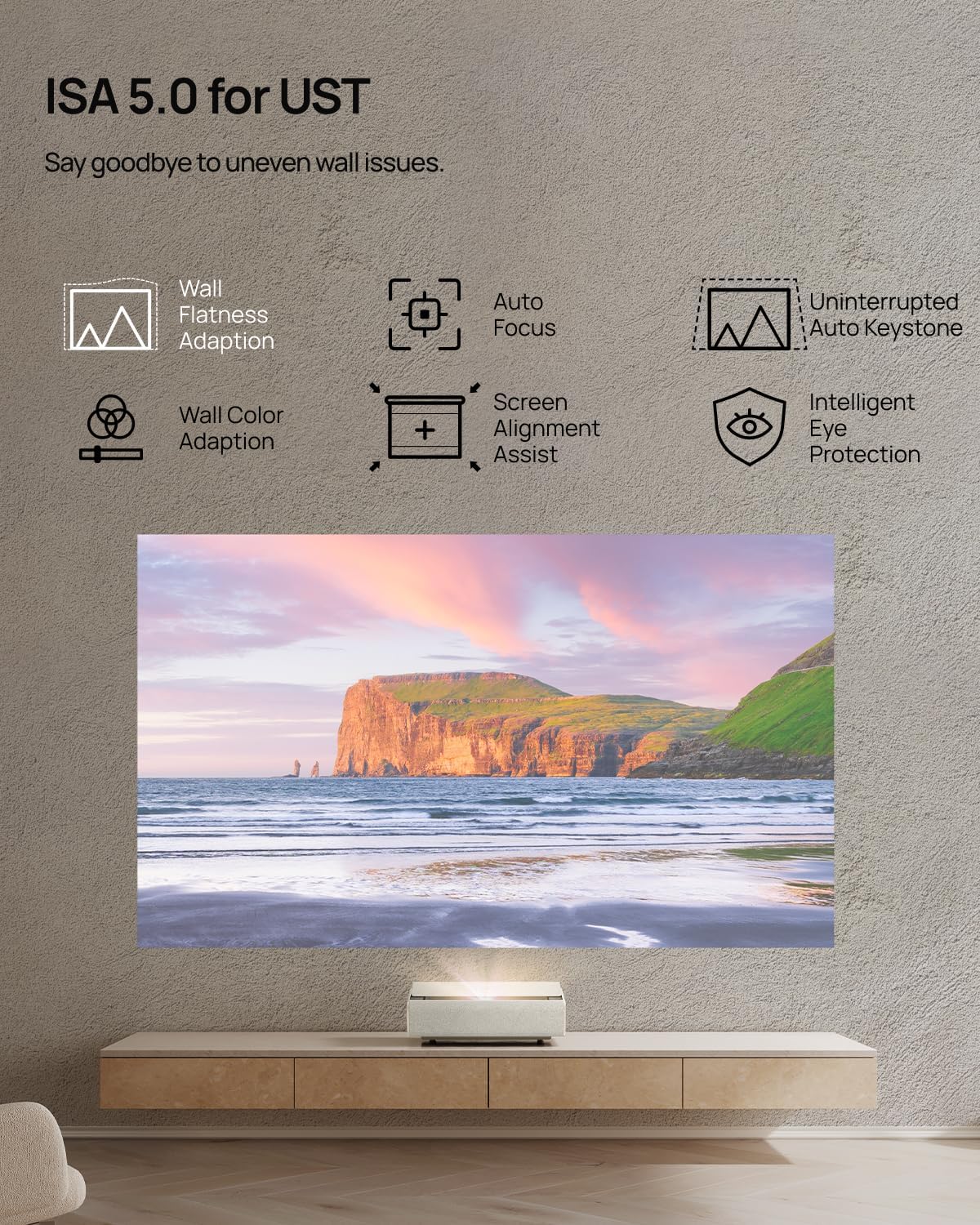 XGIMI Aura 2 Ultra Short Throw Laser Projector – 2300 ISO Lumens, 4K, Dolby Vision & Atmos, Harman Kardon