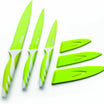Ibili 3-Piece Kitchen Knife Set with Covers – Green