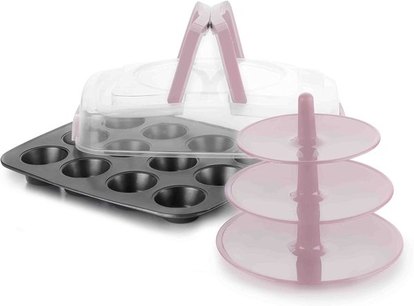 Ibili Muffin Pan with Lid & Stand – Easy Baking