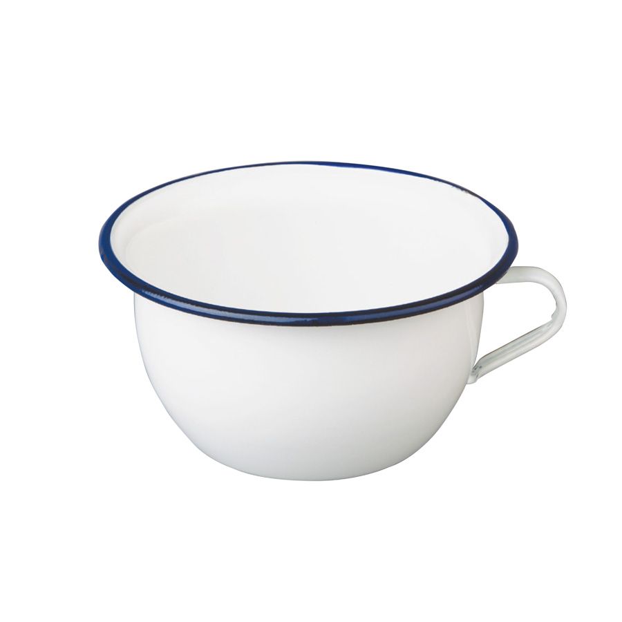 Ibili Blanca Mixing Bowl with Handle 24cm – White & Blue
