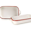 Ibili Bordeaux Baking Tray 32cm – White & Red