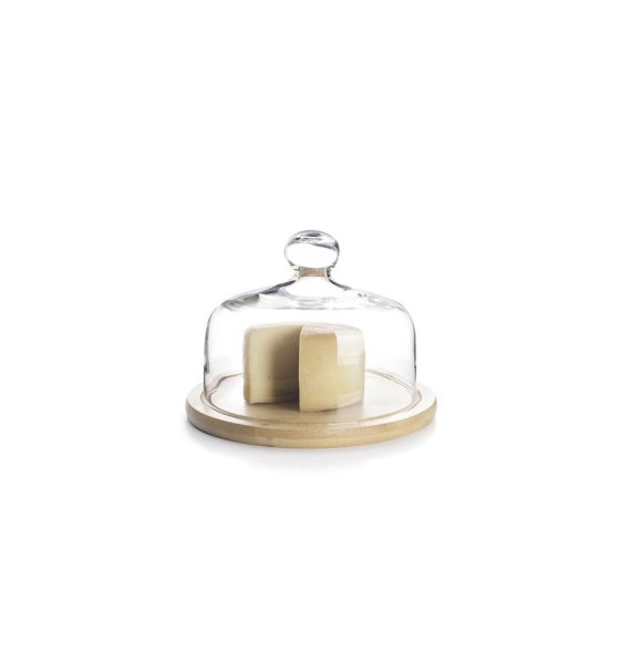 Ibili 18cm Cake Container with Glass & Bamboo Lid – Stylish & Practical