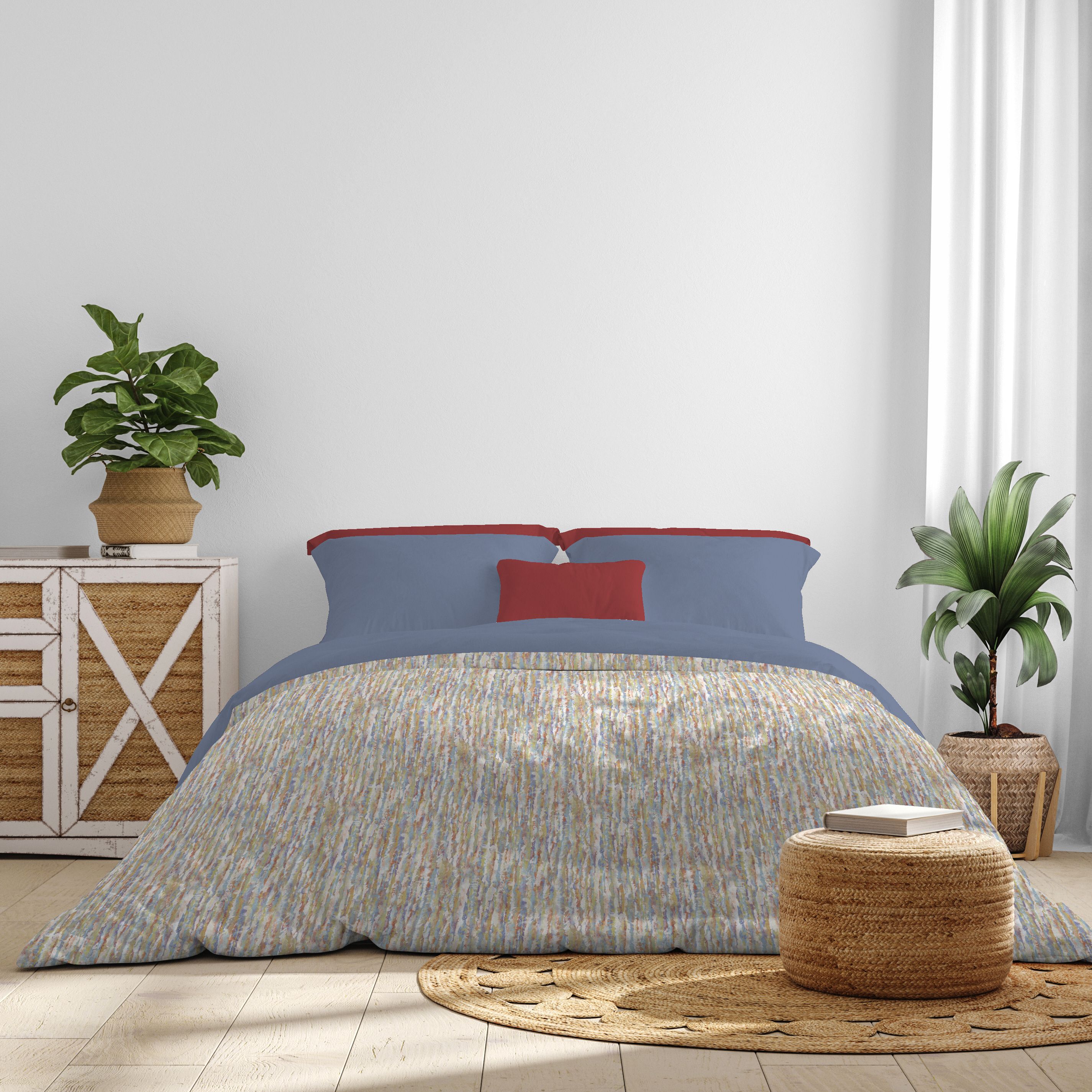 Canete Asfalt 3-Piece Single & Half Duvet Cover Set - Blue | Comfort & Style