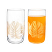 Musette-golden Leaves 4-piece Beverage Glass Set - Madame Coco JO