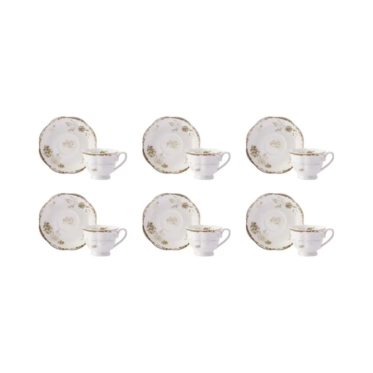 Karaca Antika 6-Person Coffee Cup Set, 80 ml