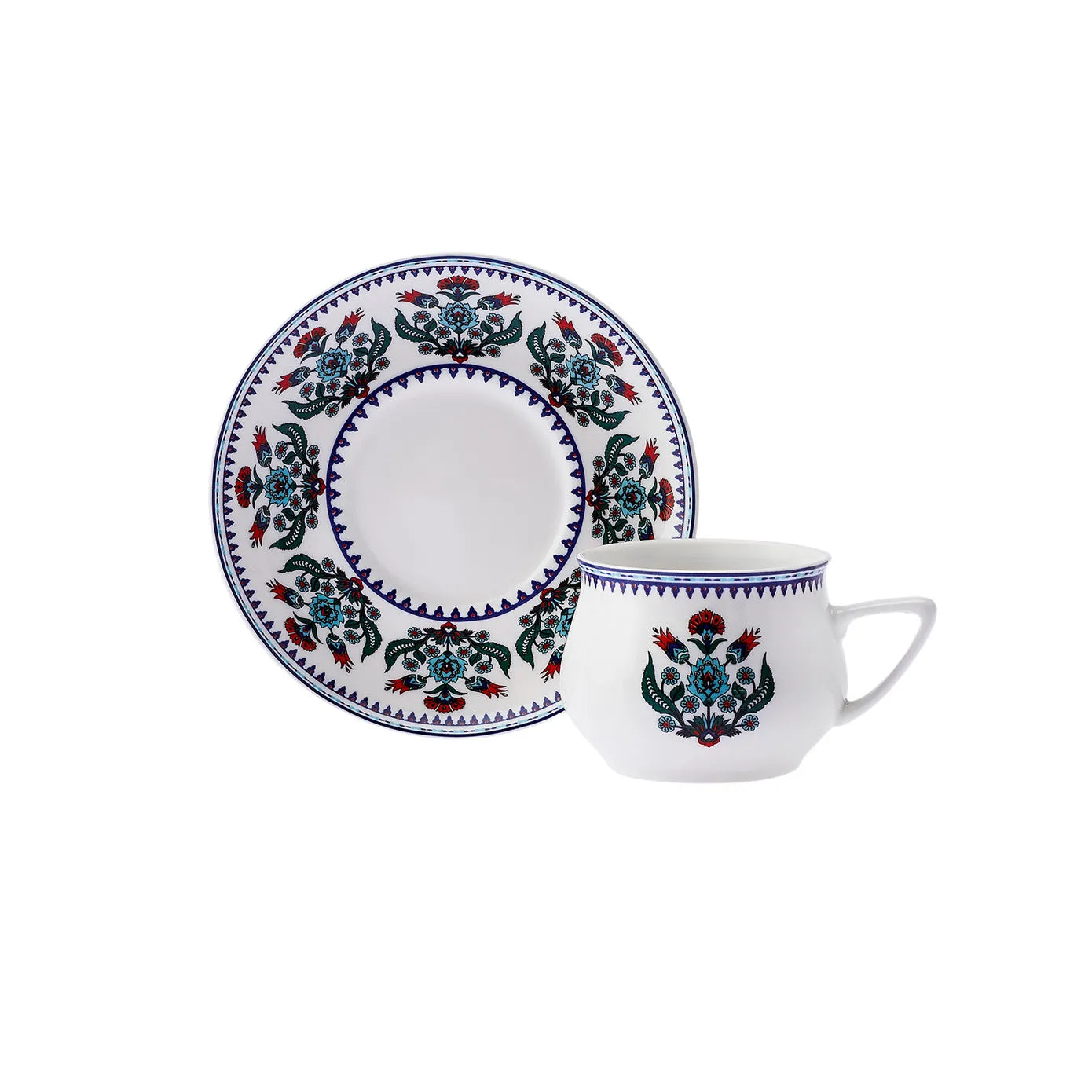 KARACA ÇİNİ Coffee Cup Set 90 ml – 6 Ottoman Style