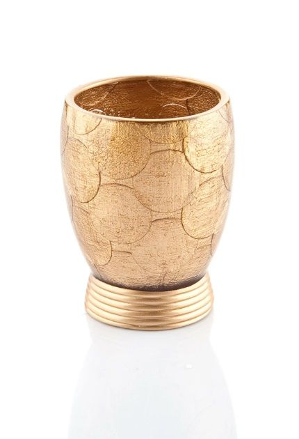 Primanova Circle Bathroom Tumbler – Gold Finish