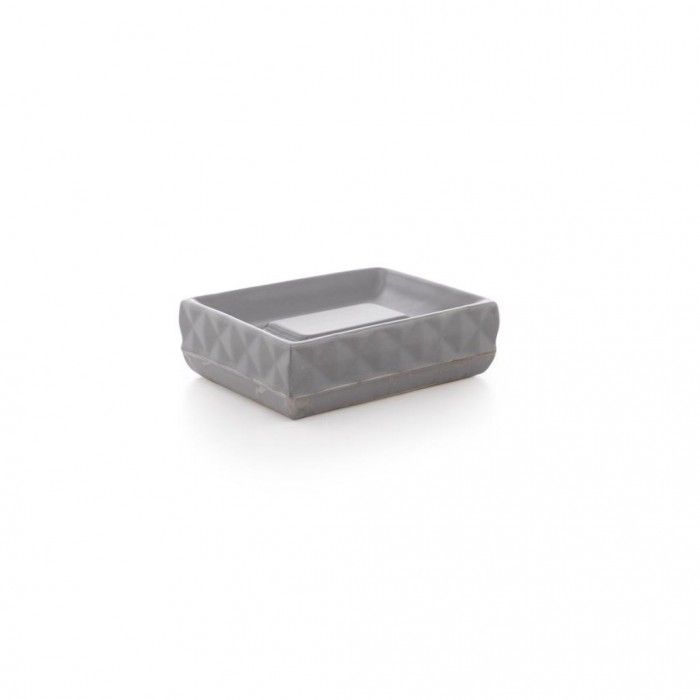 Primanova Nero Soap Dish Gray – Elegant Ceramic Design
