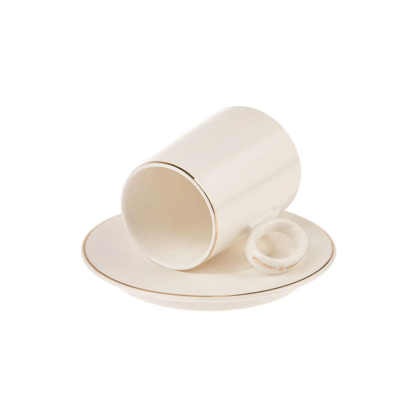KARACA SNOW, White Coffee Cup Set for 6 – Elegant & Simple