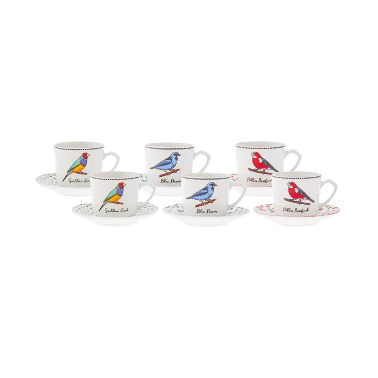 Karaca Vogel 6 Coffee Cups Multicolor Porcelain