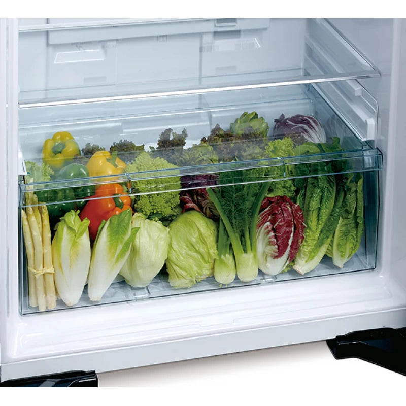 Hitachi R-VG800PJ7 Top Freezer Refrigerator 550L Black Glass | Twin Fan Cooling