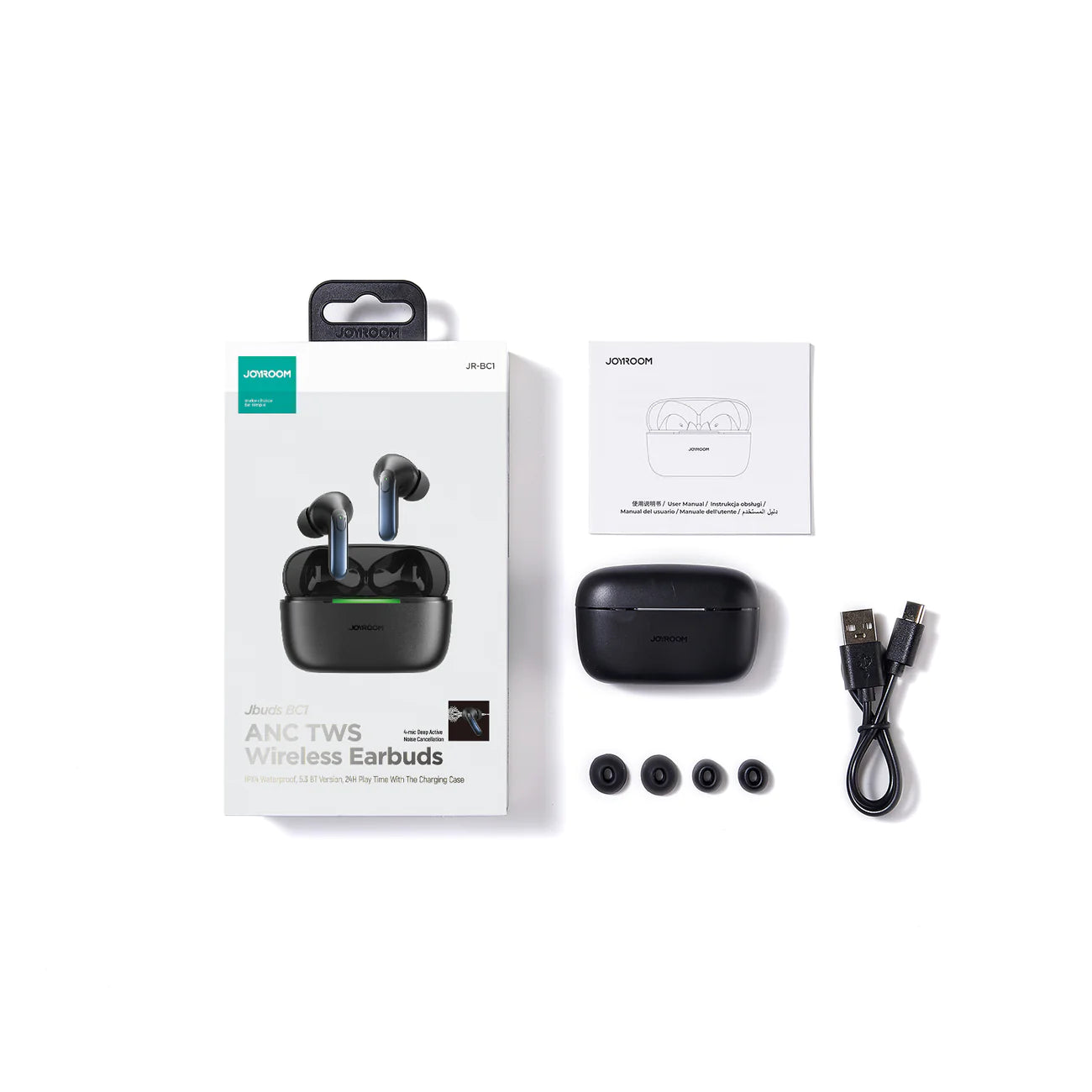 Joyroom Jbuds Series True Wireless ANC Earbuds - Black