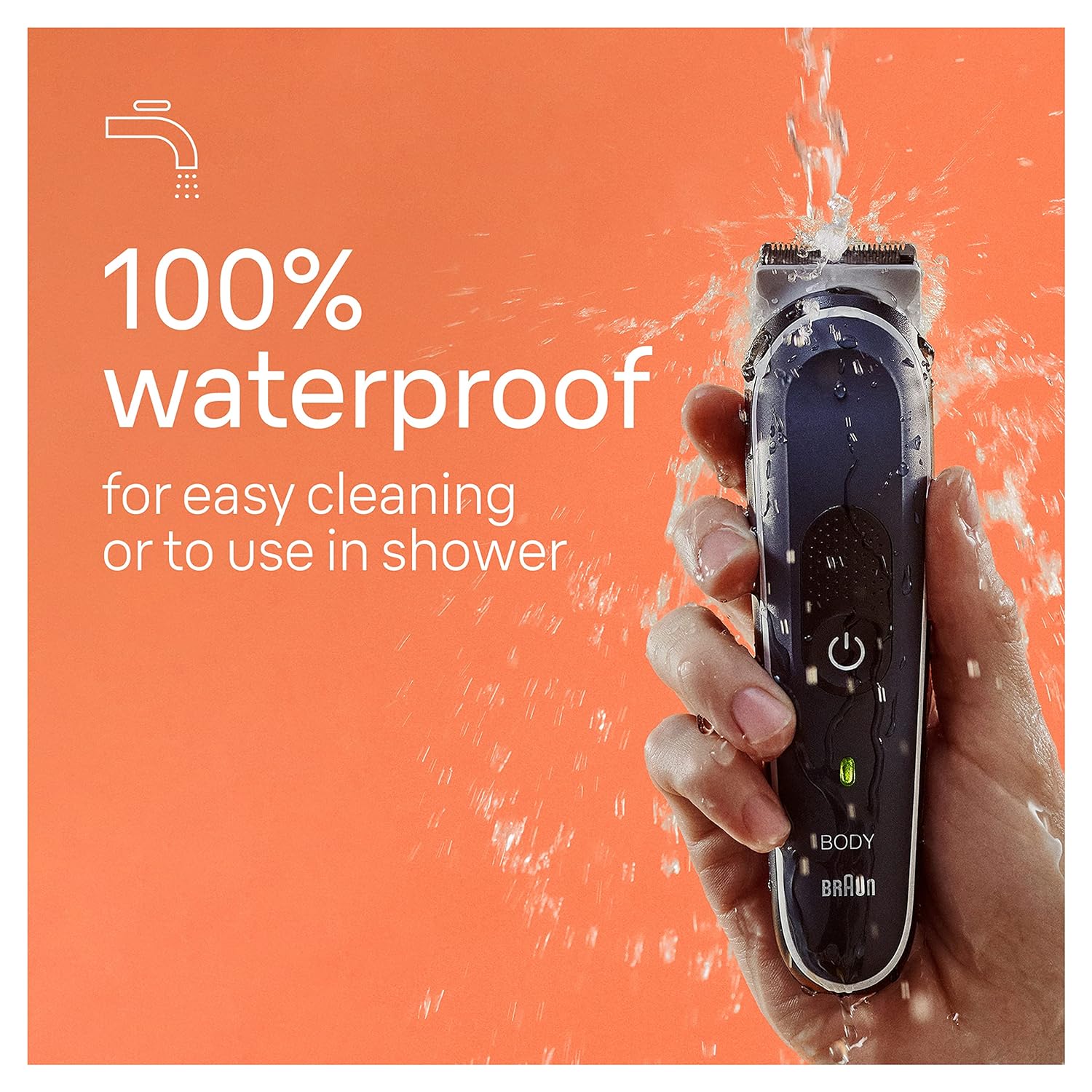 Braun Body Groomer Series 5 : Men's Groomer for Gentle and Clean Shave, Waterproof - BLACK