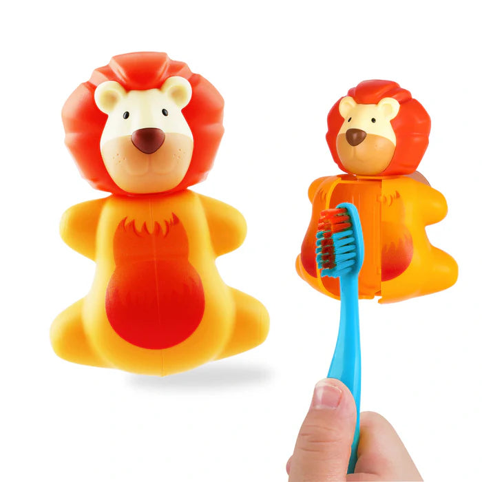Flipper Fun Animal Lion Toothbrush Cover with Suction Cup
