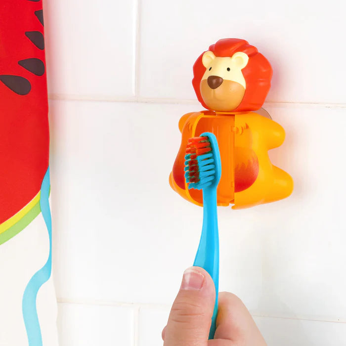 Flipper Fun Animal Lion Toothbrush Cover with Suction Cup