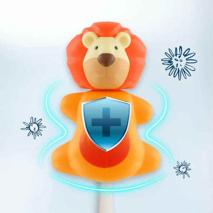 Flipper Fun Animal Lion Toothbrush Cover with Suction Cup