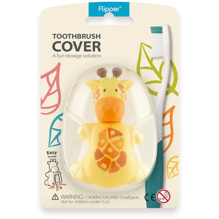 Flipper Fun Elephant Toothbrush Cover with Suction Cup (Giraffe)