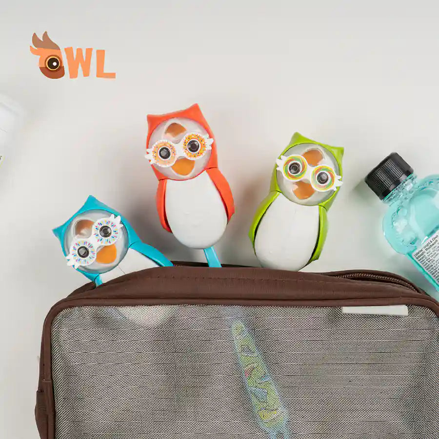Flipper Fun Animal Toothbrush Cover with Suction Cup Holder - Owl
