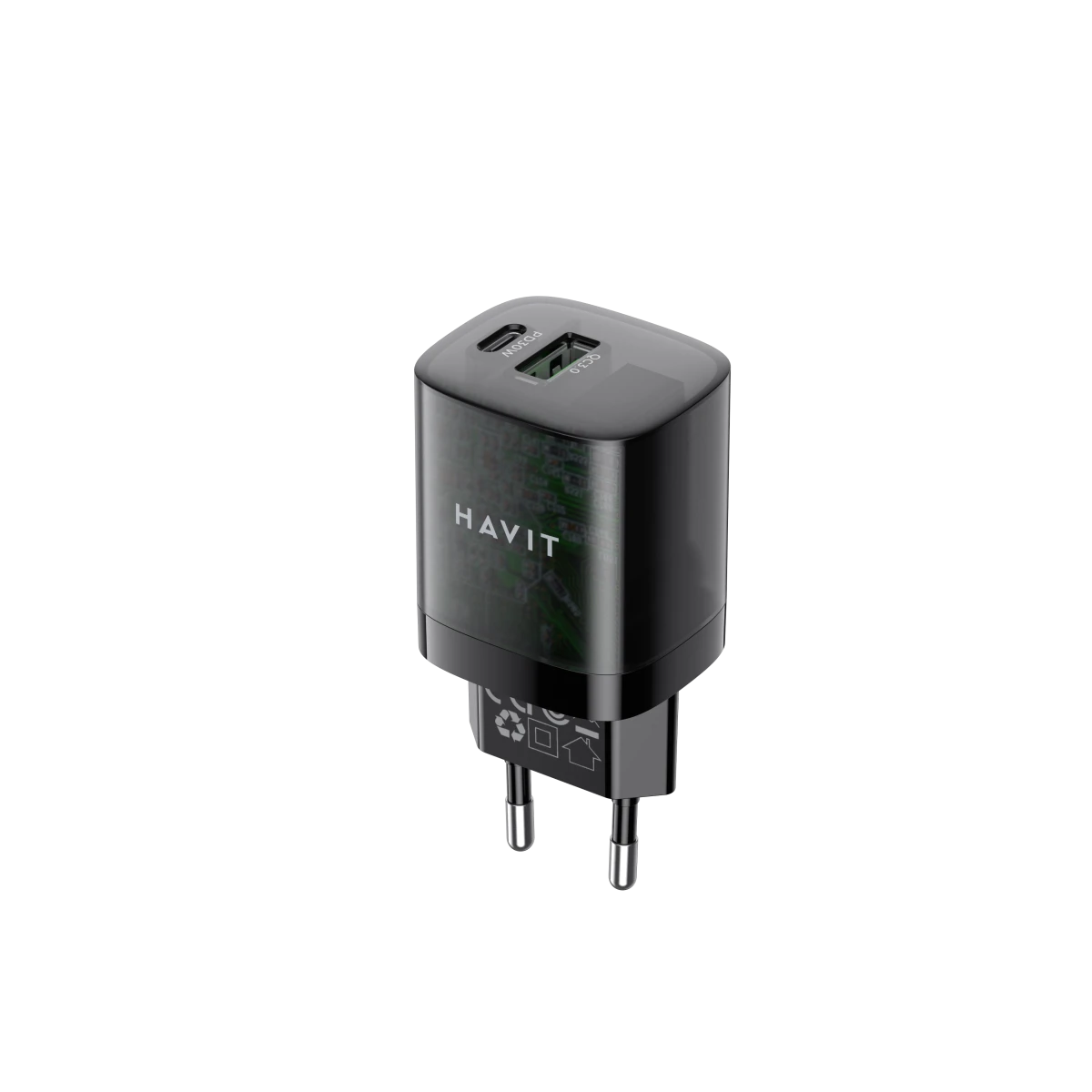 Havit UC303 Dual USB 30W Travel Charger – Fast & Compact