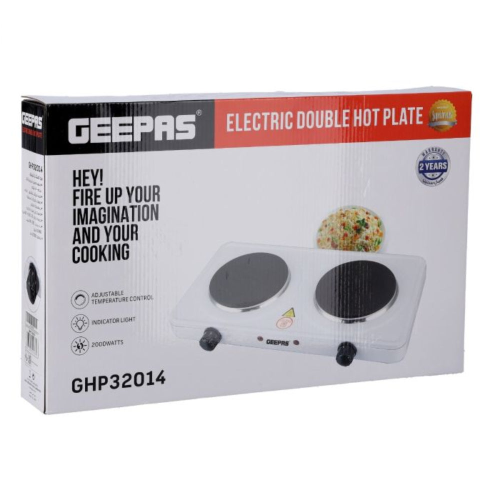 Geepas Double Hot Plate Portable Electric Hob