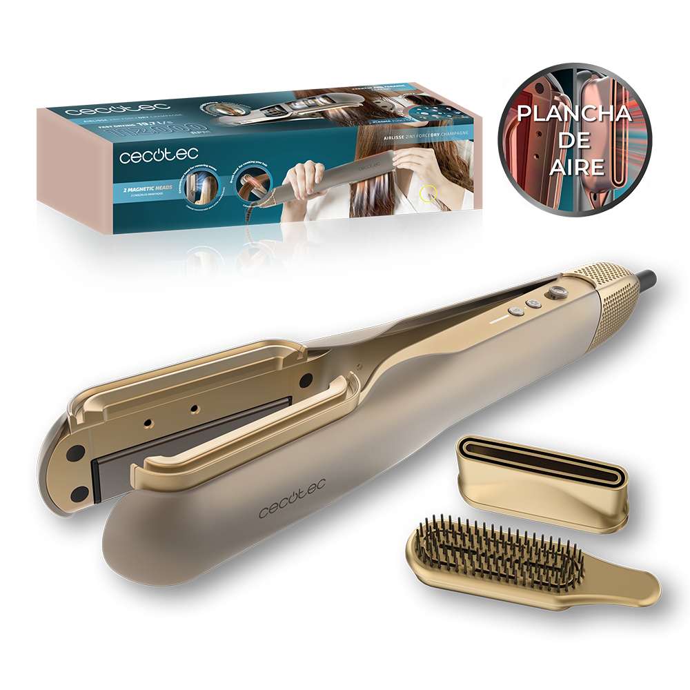 Cecotec AirLisse 2in1 ForceDry Champagne Hair Dryer & Styler 3-in-1 Brushless