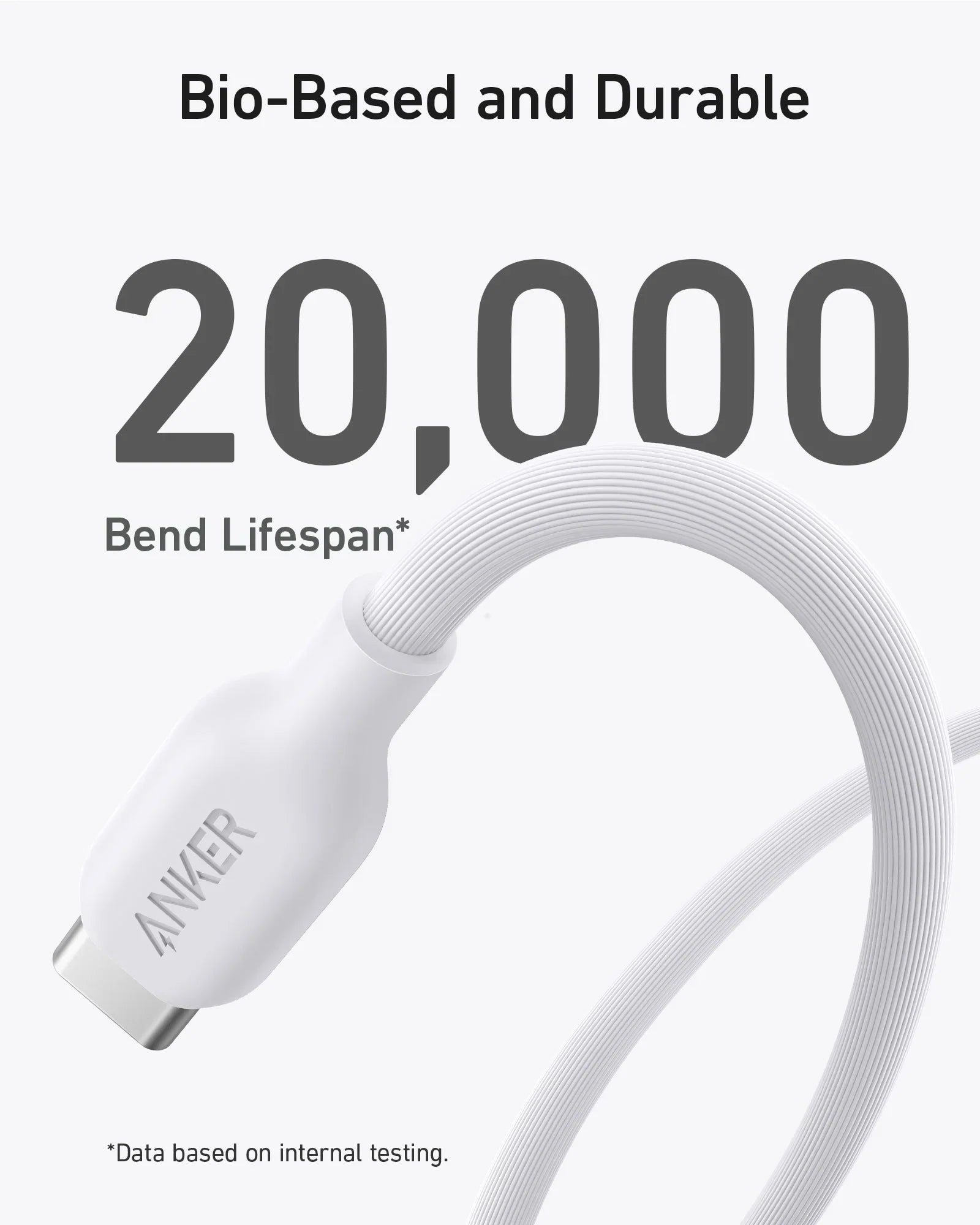 Anker 542 USB-C to Lightning Cable (Bio-Based 6ft) - White