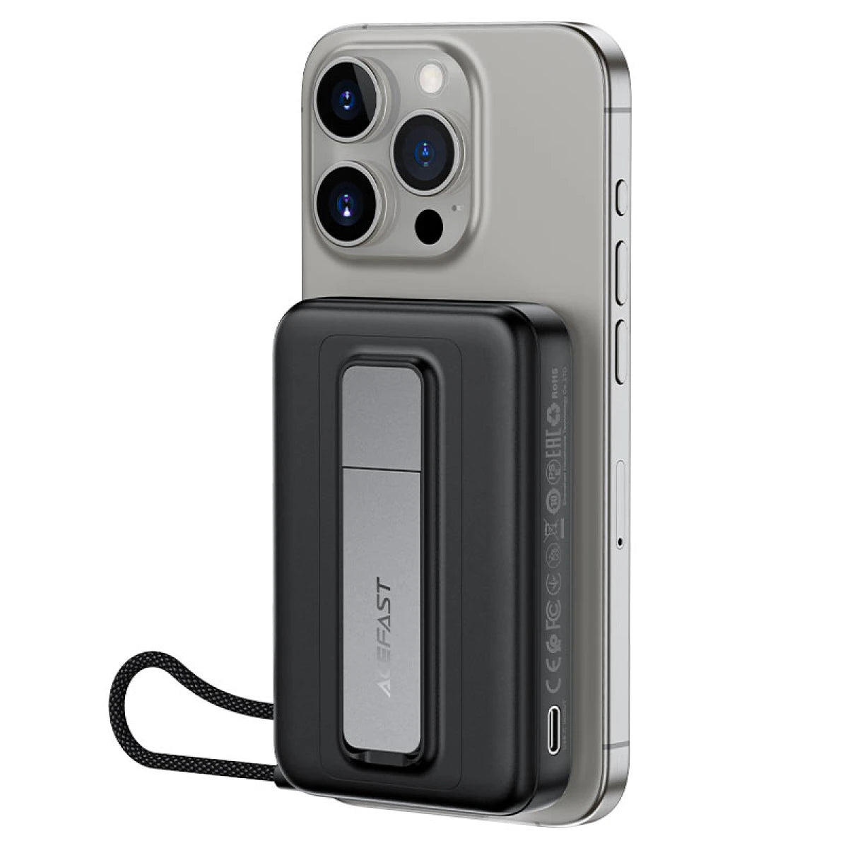 ACEFAST 10000mAh Fast Power Bank | Magnetic Wireless Charging | 22.5W | Foldable Stand | USB-C Cable