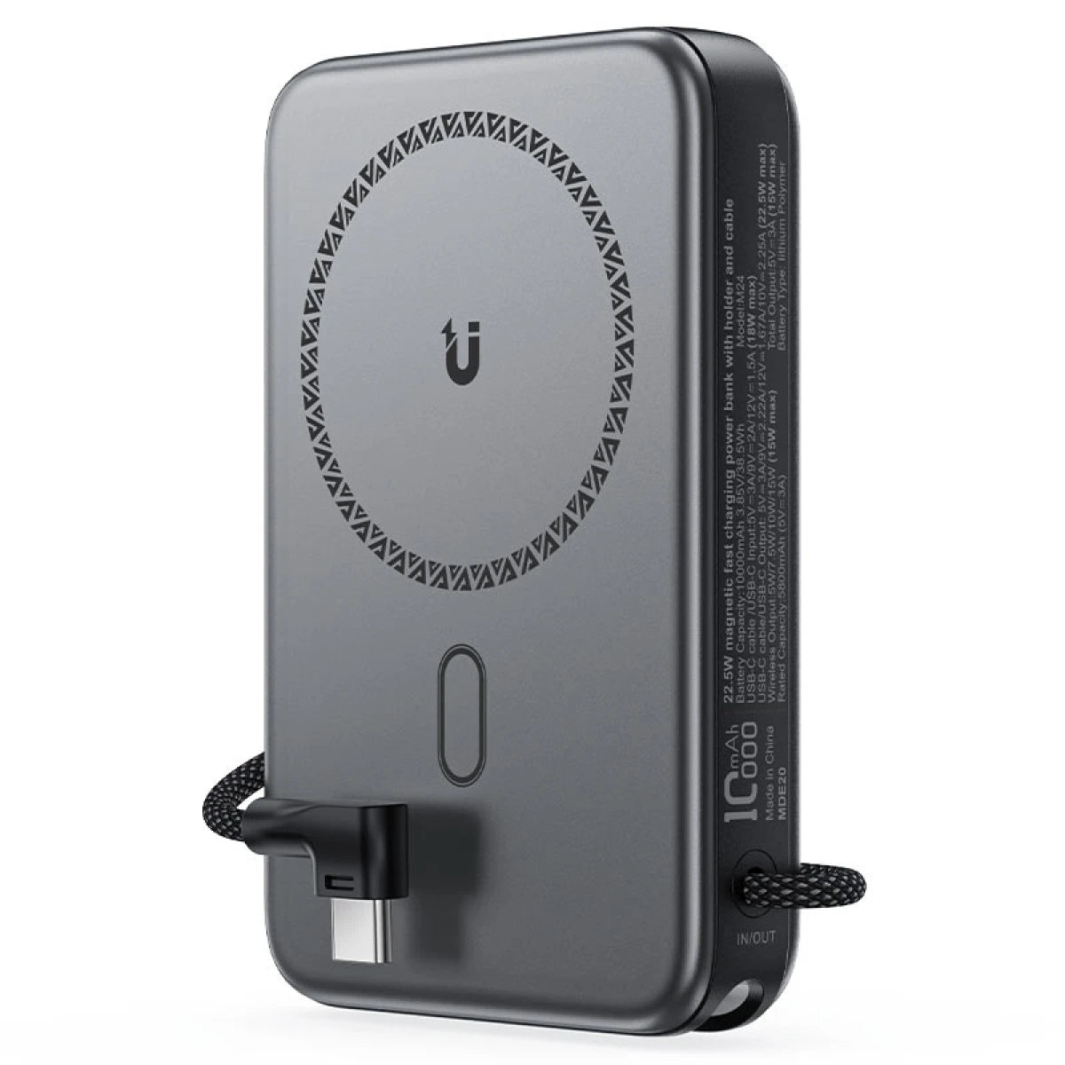 ACEFAST 10000mAh Fast Power Bank | Magnetic Wireless Charging | 22.5W | Foldable Stand | USB-C Cable