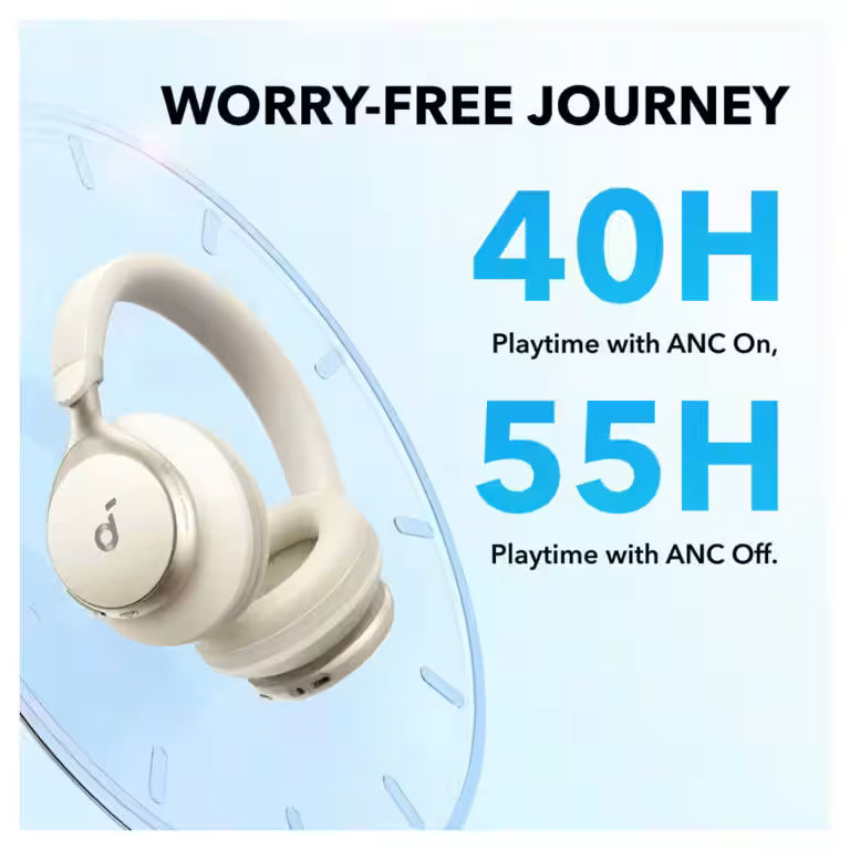 Anker Soundcore Space One Pro – Adaptive Noise Cancelling Headphones | 60H Battery, Hi-Res Wireless & Foldable Design