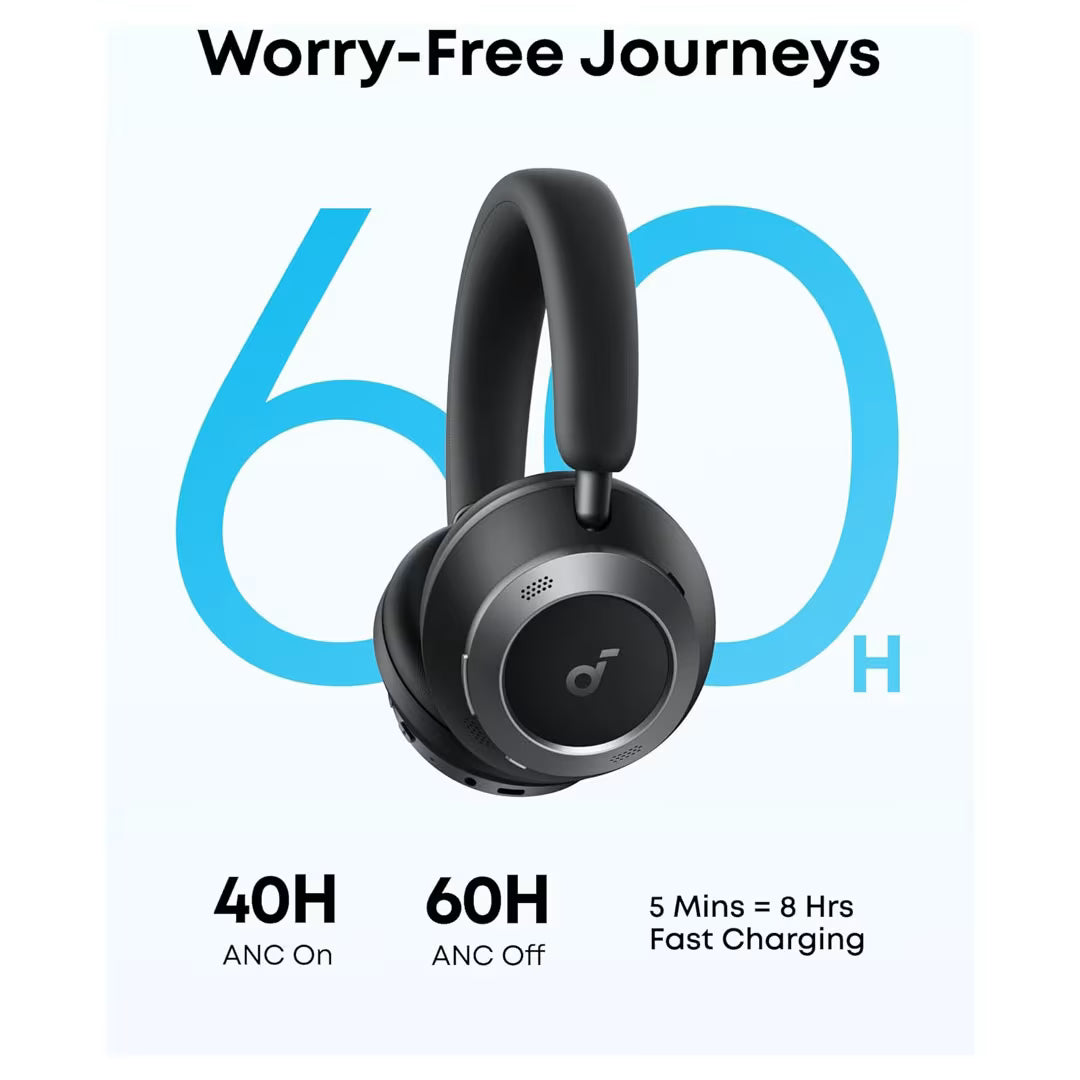 Anker Soundcore Space One Pro – Adaptive Noise Cancelling Headphones | 60H Battery, Hi-Res Wireless & Foldable Design