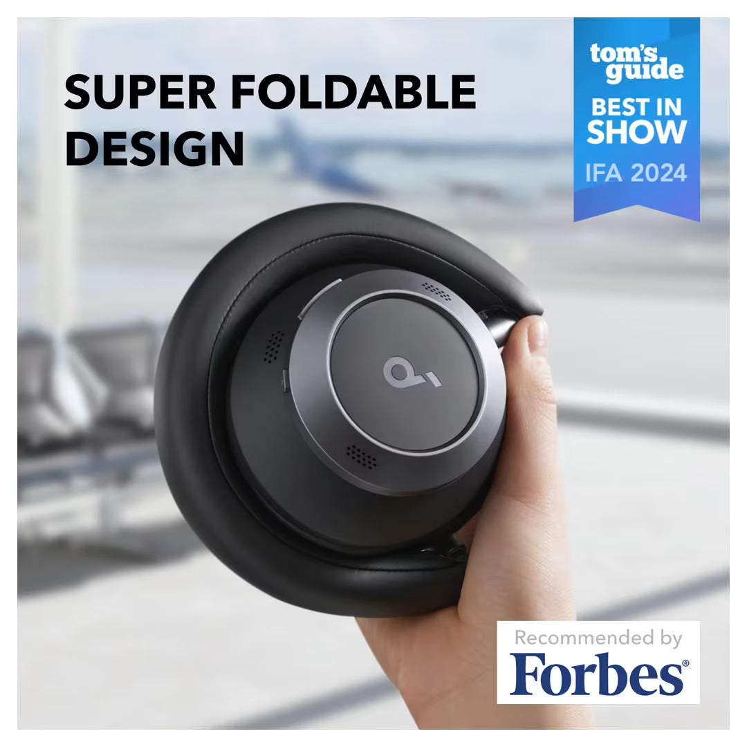Anker Soundcore Space One Pro – Adaptive Noise Cancelling Headphones | 60H Battery, Hi-Res Wireless & Foldable Design