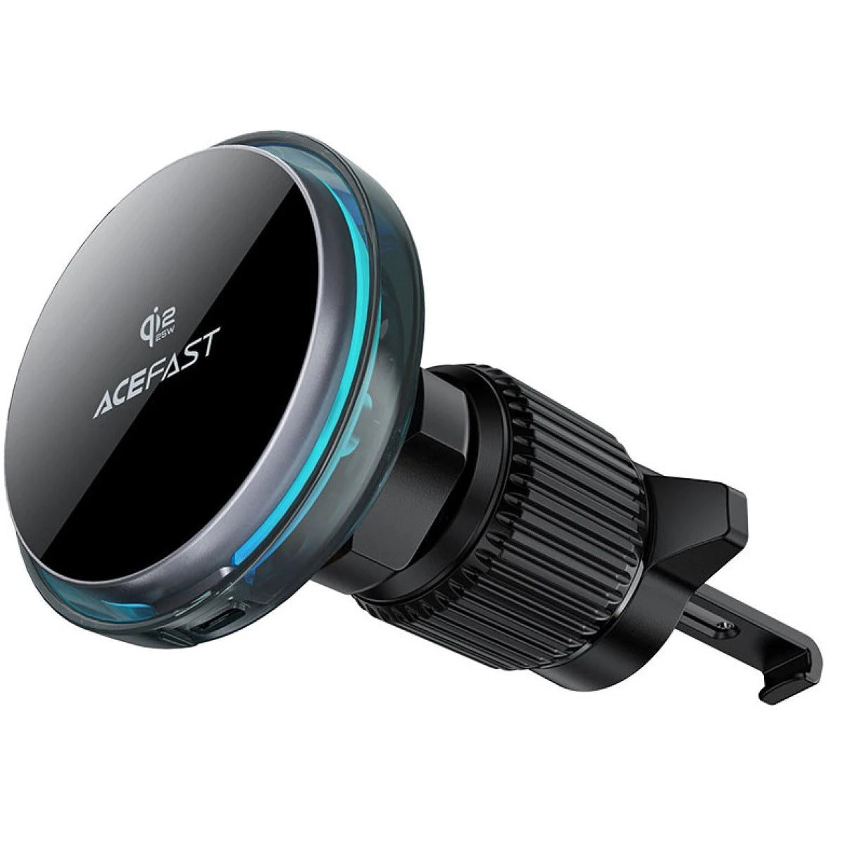 ACEFAST D61 Qi2 25W Magnetic Car Mount Wireless Charger with Cooling Fan & RGB Light