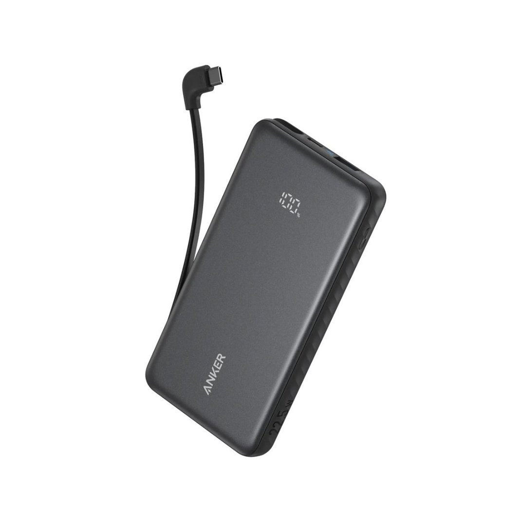 Anker Zolo Power Bank 20,000mAh 22.5W Fast Charging with Built-In USB-C Cable - A110E