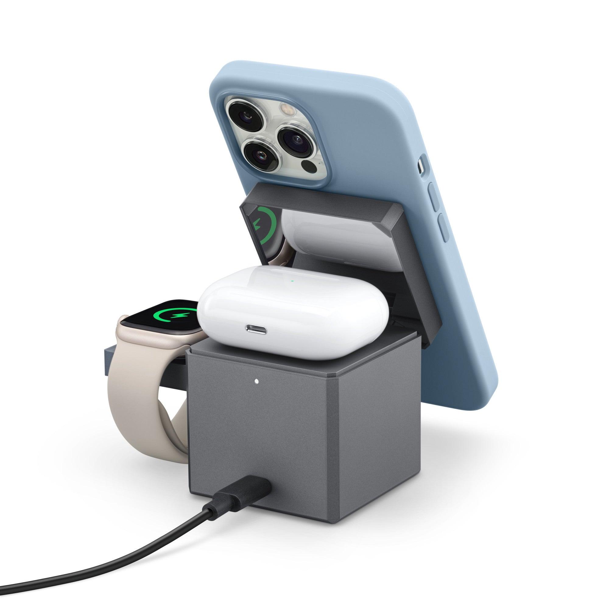 Anker 3 in 1 Cube with MagSafe Compact & Powerful Charging - Grey