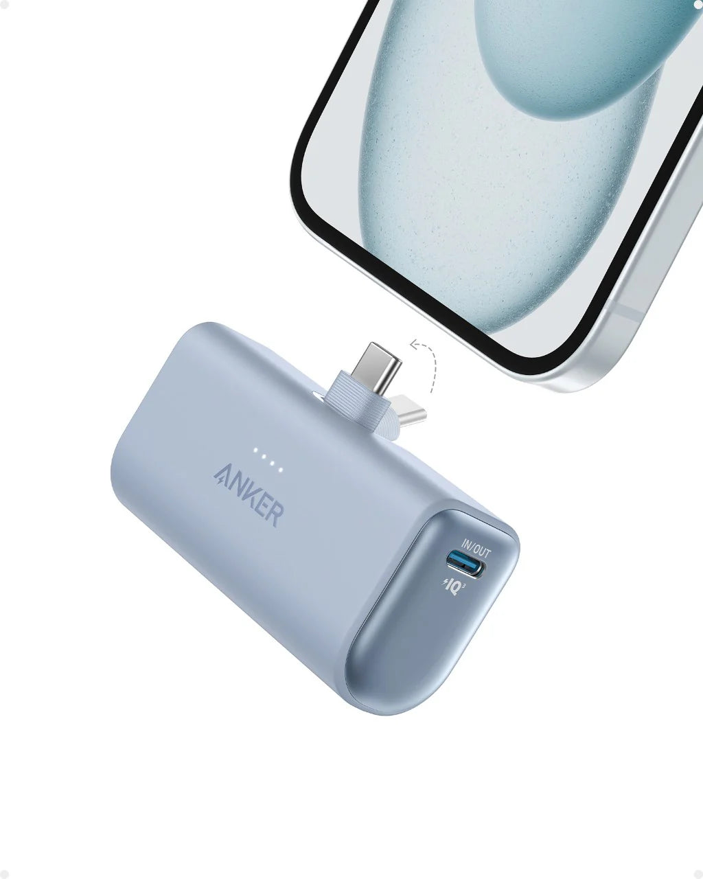 Anker Nano Power Bank 5,000mAh Compact and Fast USB C - Blue