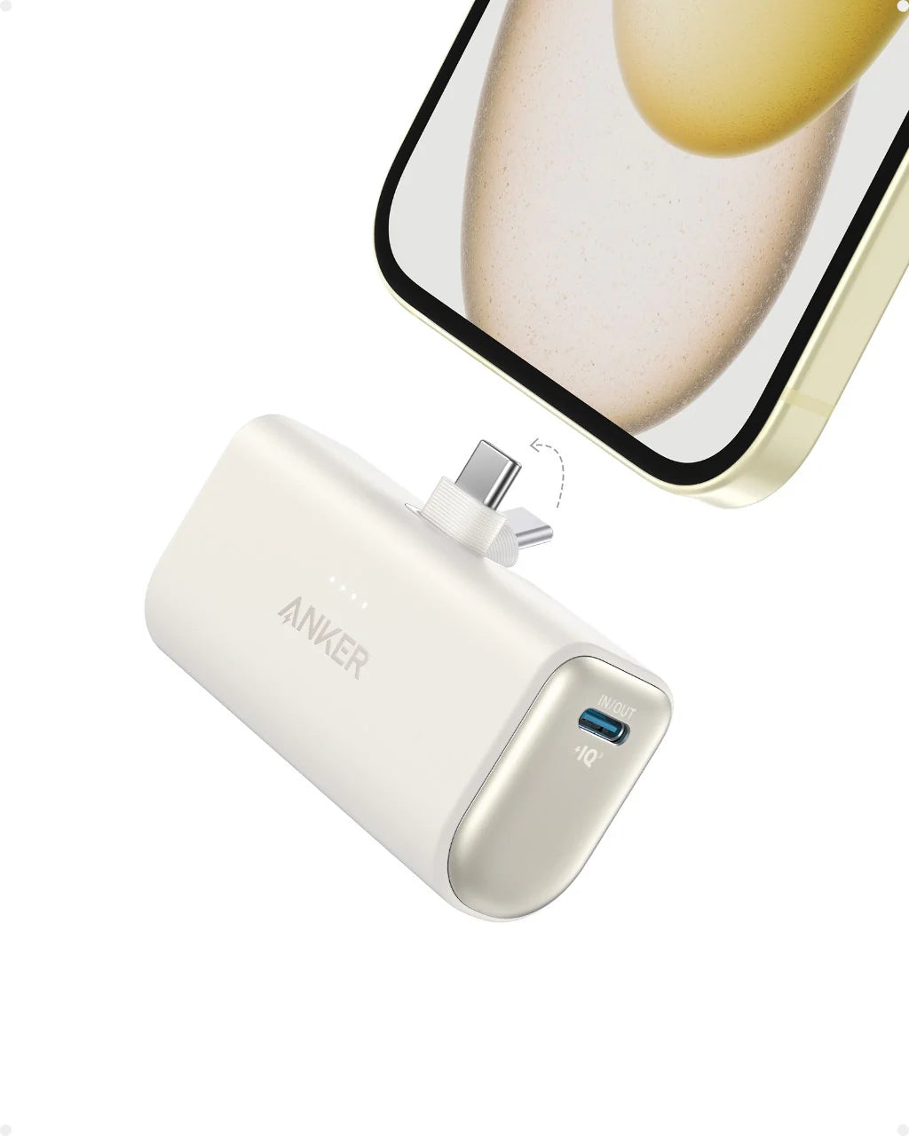 Anker Nano Power Bank 5,000mAh Compact and Fast USB C - White