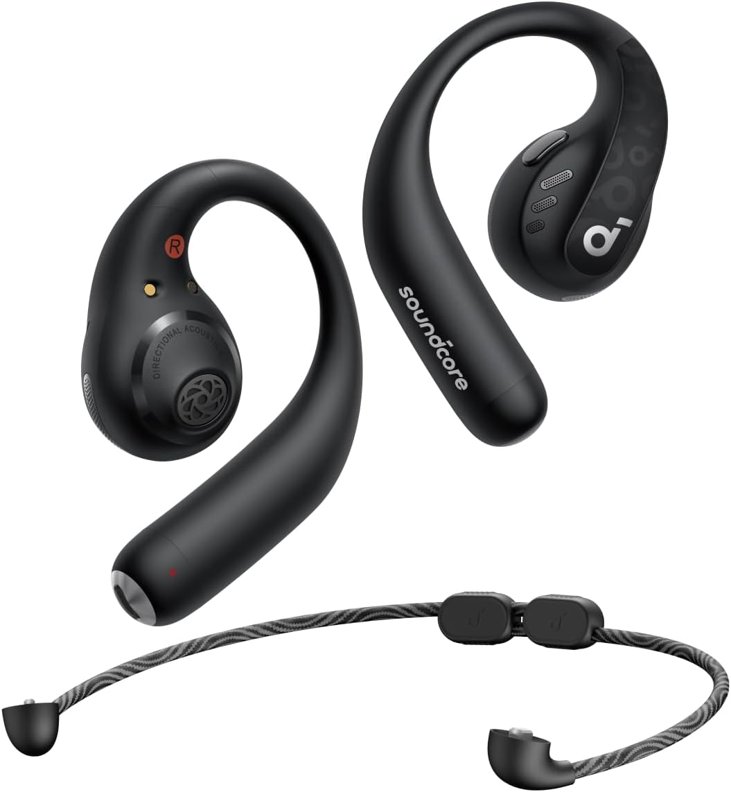 Anker Soundcore AeroFit Pro Open-Ear Headphones with LDAC - Black