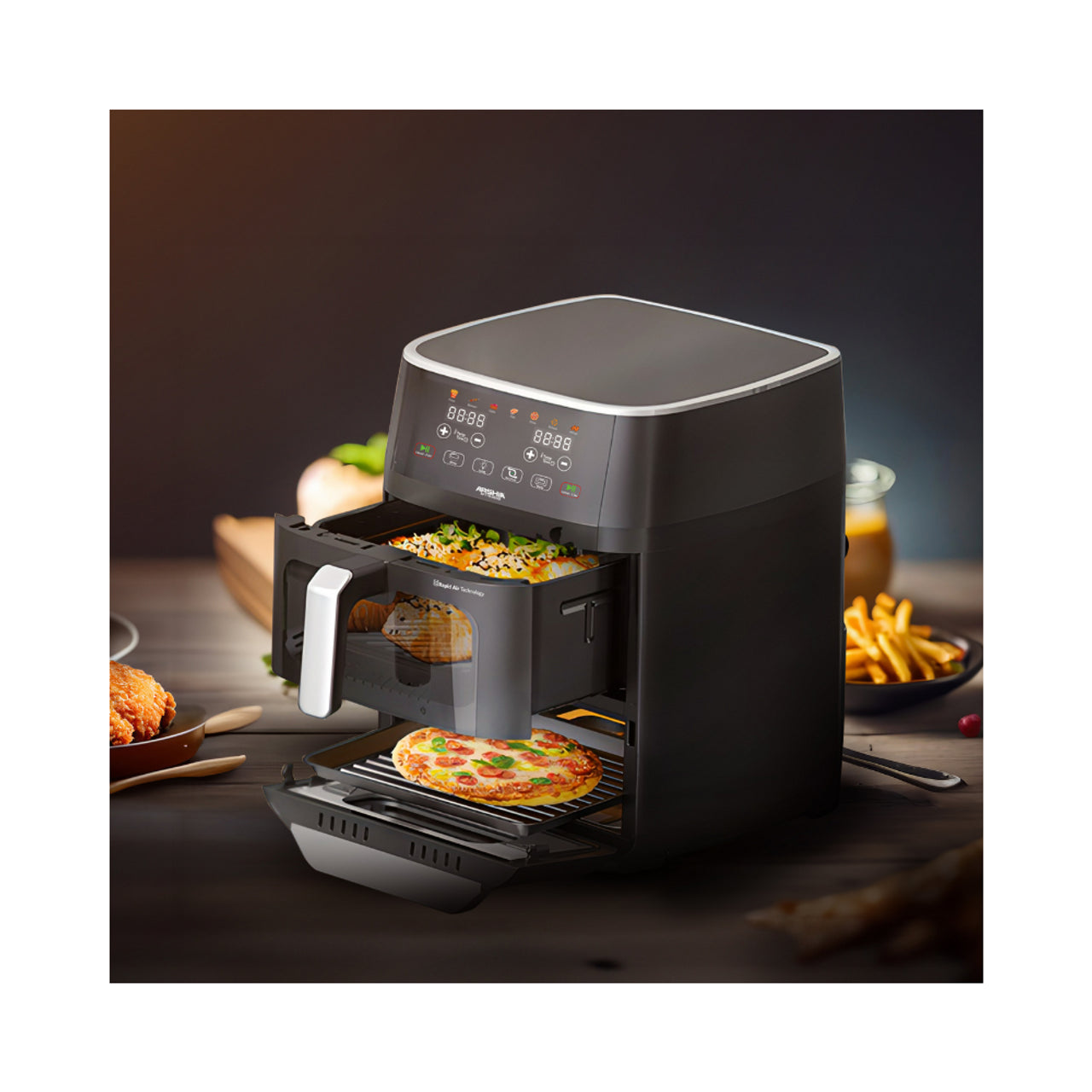 Arshia Dual X Cyclone Air Fryer – 11L, 1850W Power