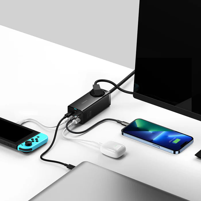 Baseus GaN3 Pro Desktop Powerstrip 65W with Fast Charging Cable