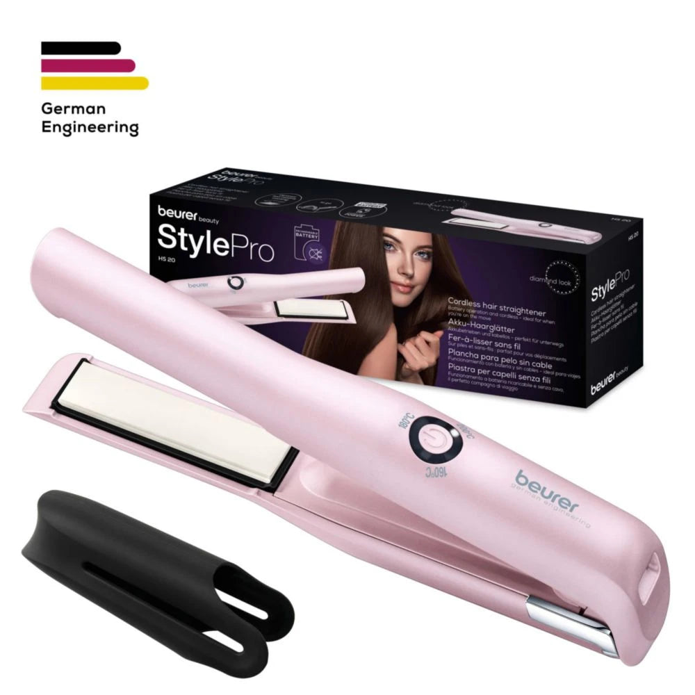 Beurer HS 20 Cordless Hair Straightener Travel Friendly 